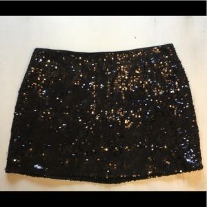 Banana Republic Black Sequin Mini Skirt